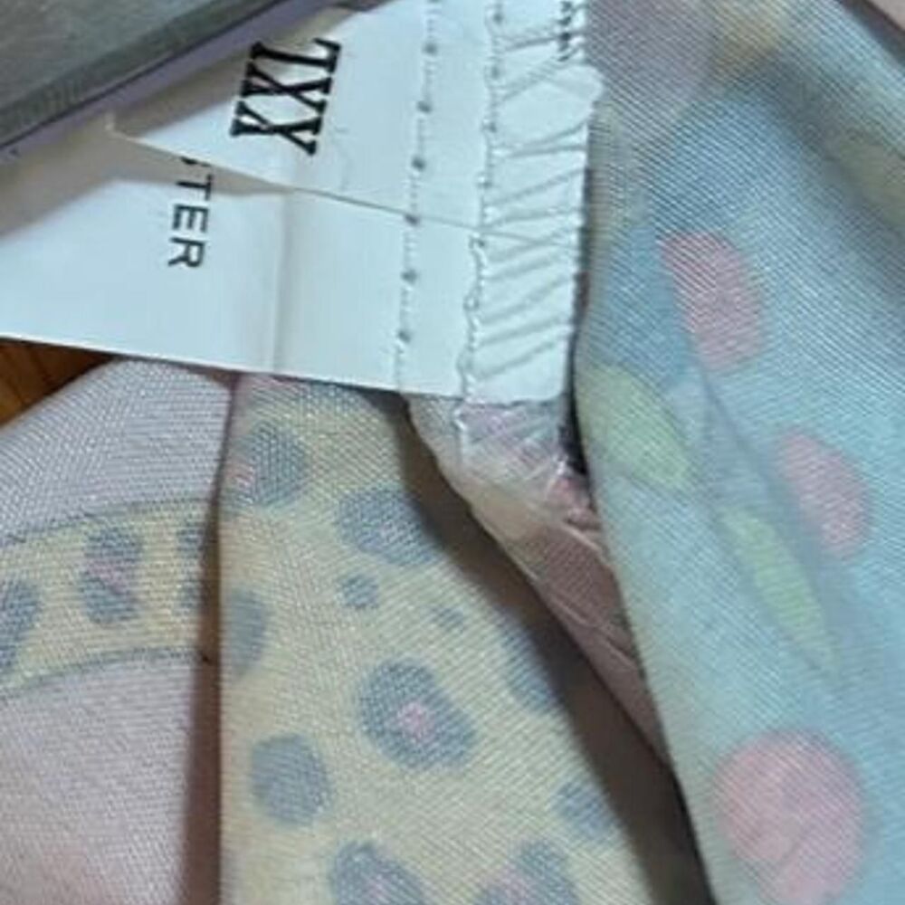 Colorful Whimsical Cat Print Button Up Blouse Novelty Shirt Size M - Picture 6 of 7